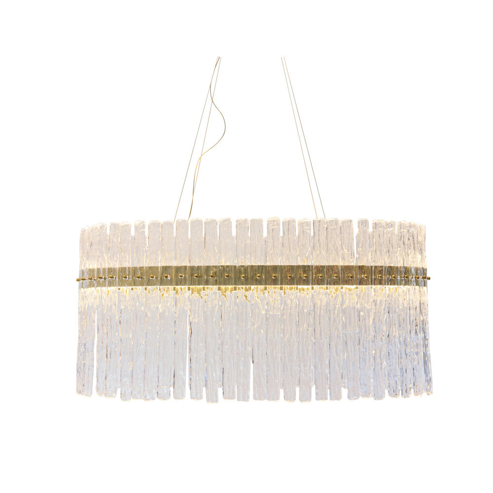 PENDENTE FREDDO TRANSPARENTE E DOURADO 70W 3000K