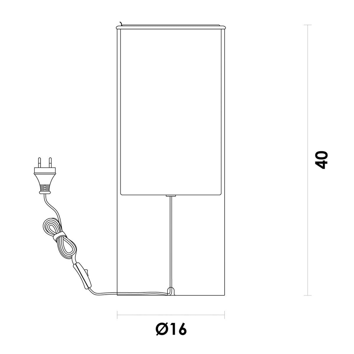 Abajur Levit Transparente e Branco 1xE27