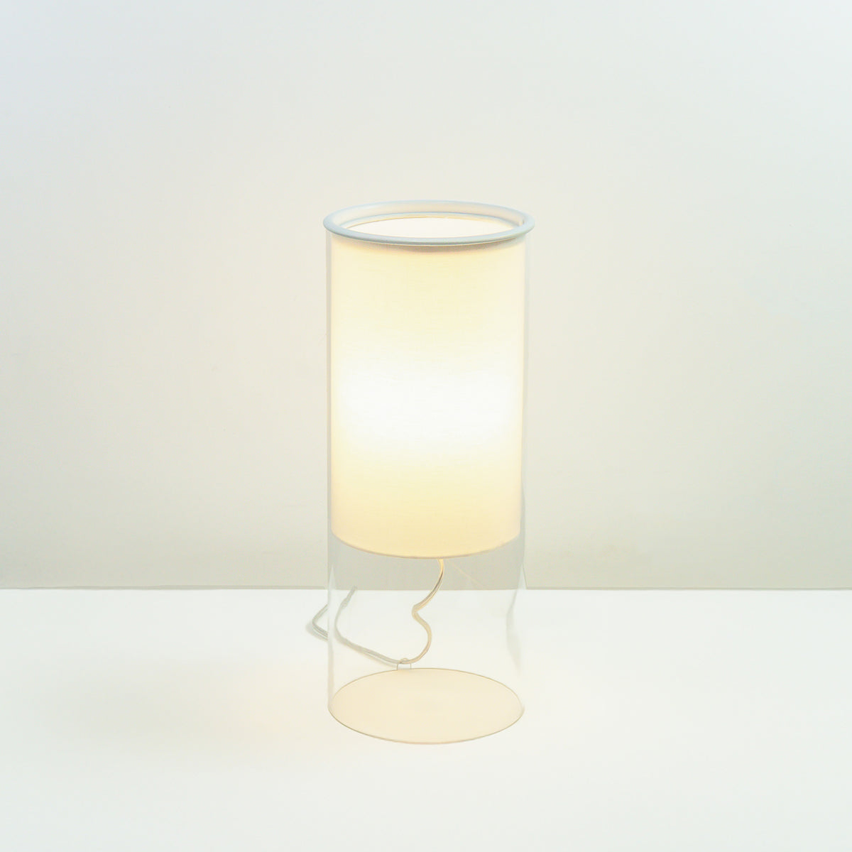 Abajur Levit Transparente e Branco 1xE27