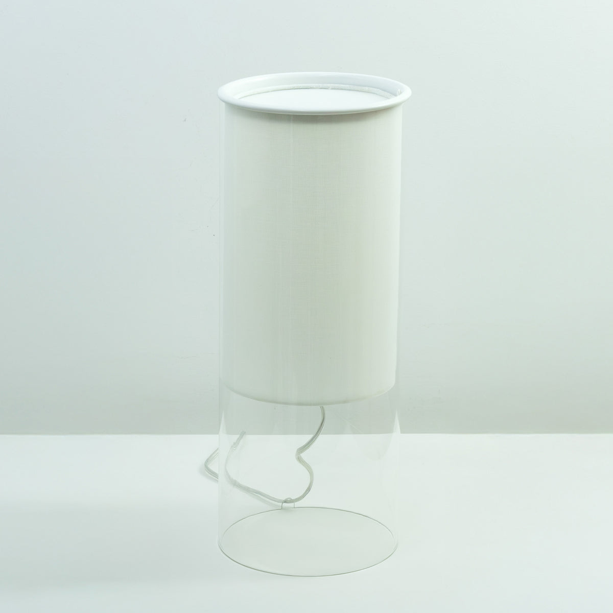 Abajur Levit Transparente e Branco 1xE27
