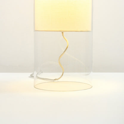 Abajur Levit Transparente e Branco 1xE27