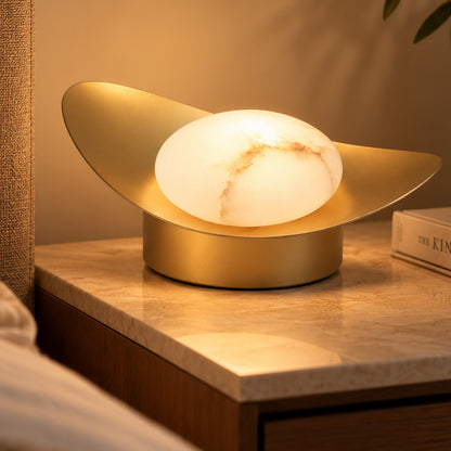Abajur Ostic Dourado e Natural 7W 3000K