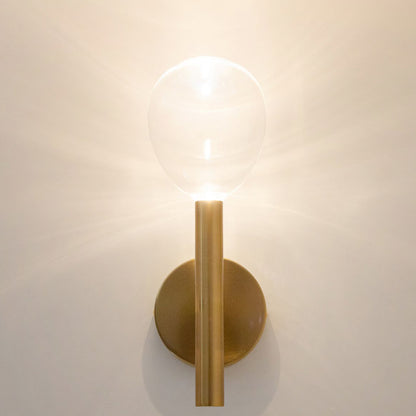 Arandela Gum Dourado e Transparente 2W 3000K