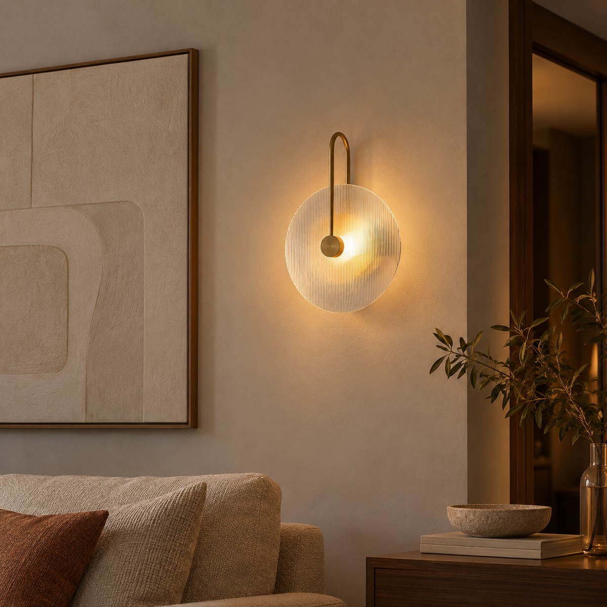 Arandela Vinyl Dourado 5W 3000K