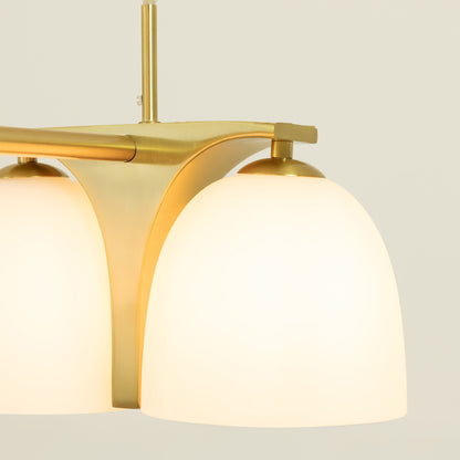 Pendente Aalto Dourado e Opalino 6xE14