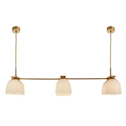 Pendente Aalto Dourado e Opalino 6xE14