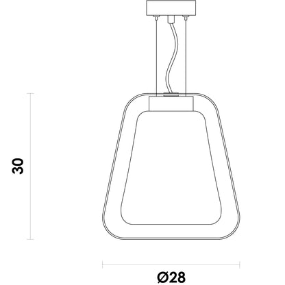 Pendente Alma Conhaque e Dourado 9,2W 3000K
