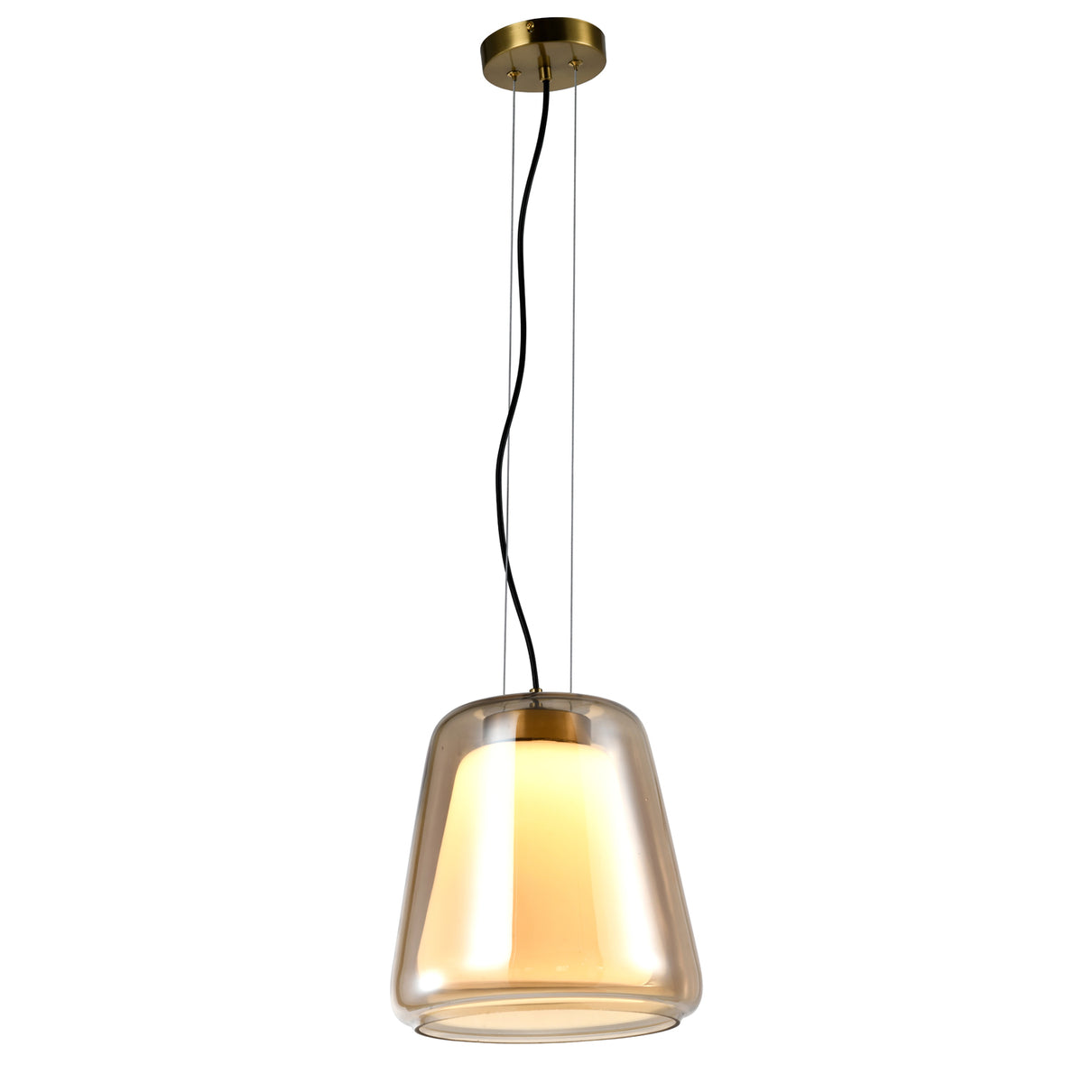Pendente Alma Conhaque e Dourado 9,2W 3000K