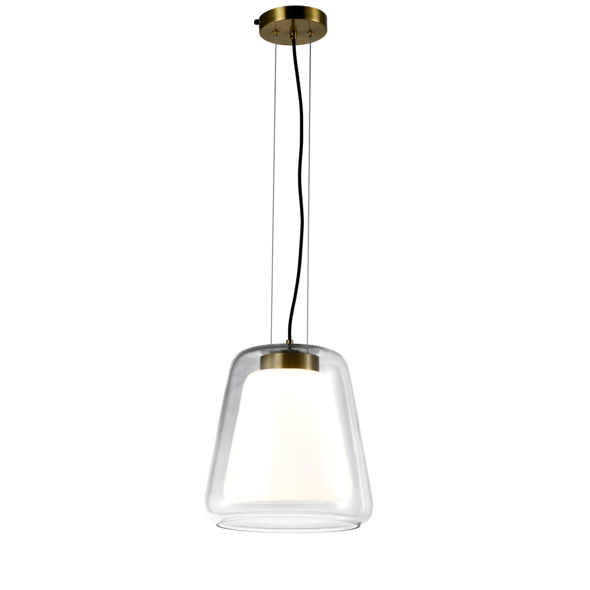 Pendente Alma Transparente e Dourado 9,2W 3000K