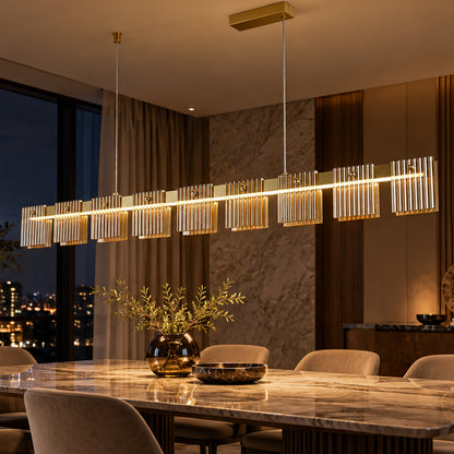Pendente Array Dourado e Âmbar 24W 3000K