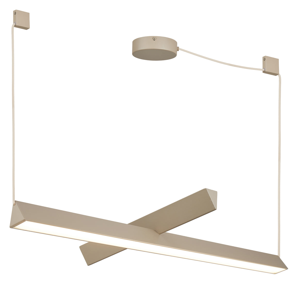 Pendente Croix Areia e Branco 27W 3000K