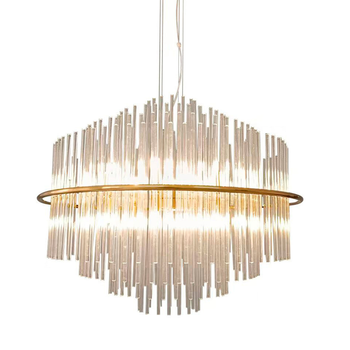Pendente Doppler Transparente e Dourado 16xG9
