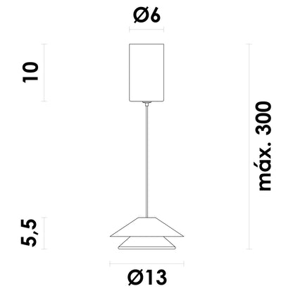 Pendente Foster Bege e Branco 5W 2700K