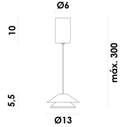 Pendente Foster Terracota e Branco 5W 2700K