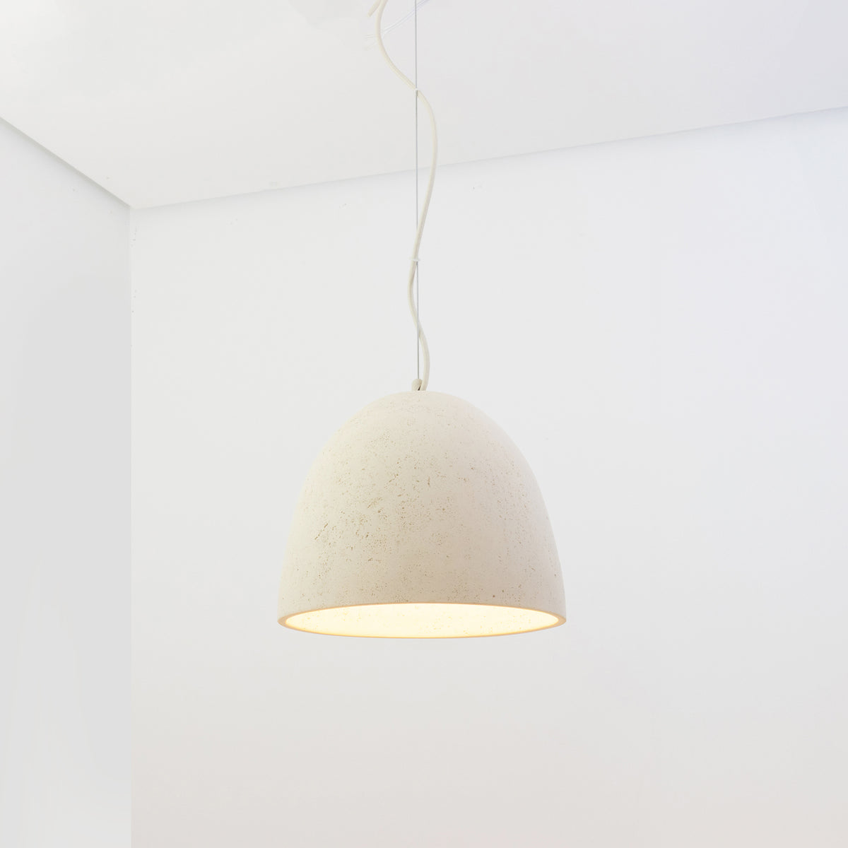 Pendente Gruta Bege e Areia Ø30cm 1xE27