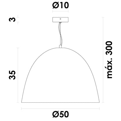Pendente Gruta Bege e Areia Ø50cm 1xE27