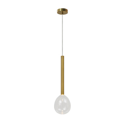 Pendente Gum Dourado e Transparente 2W 3000K