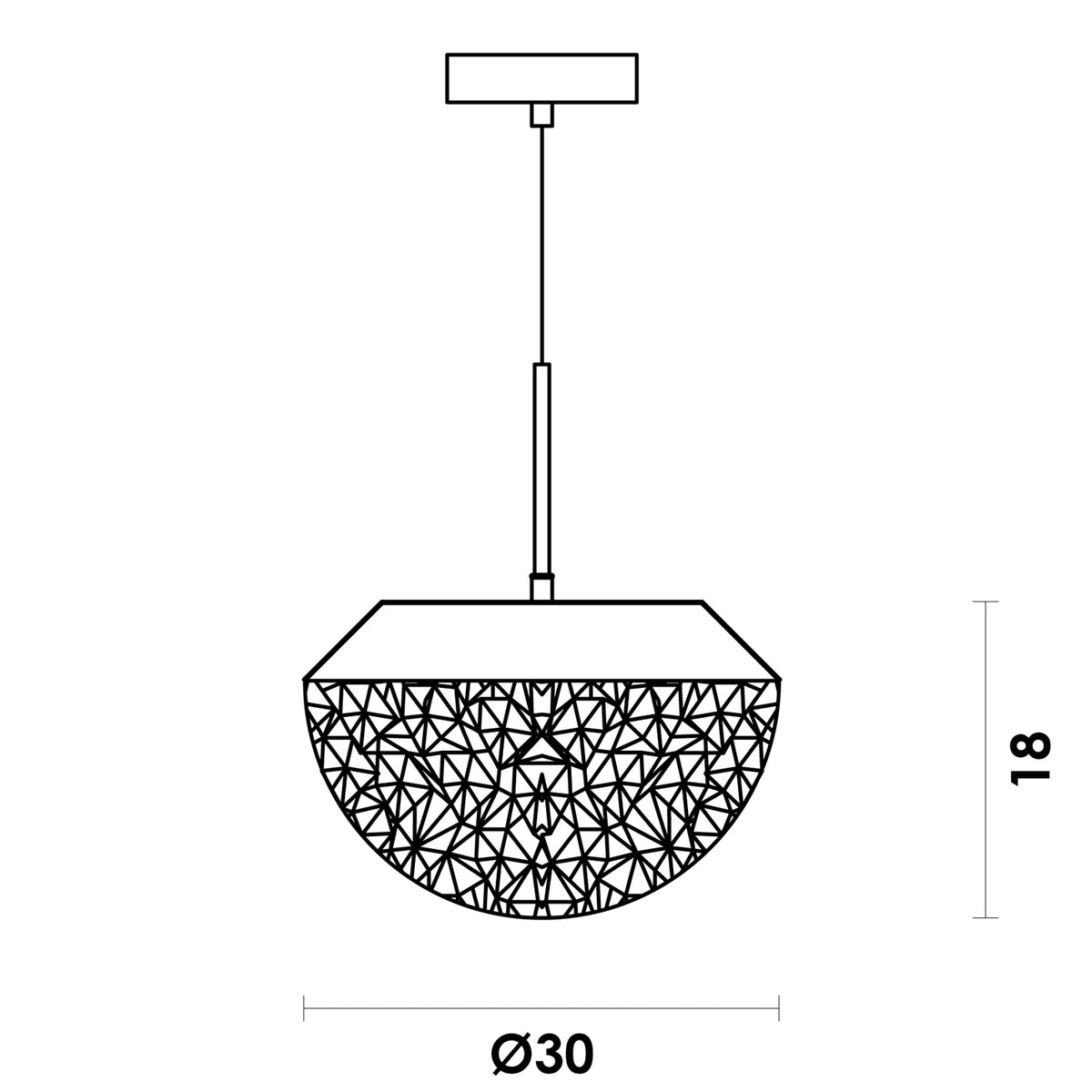 Pendente Hob Opalino e Dourado 1xE27