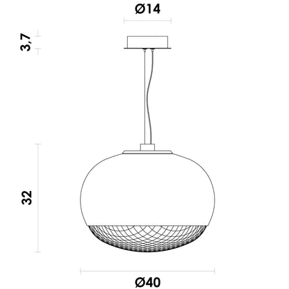 Pendente Leda Transparente e Branco 5W 3000K