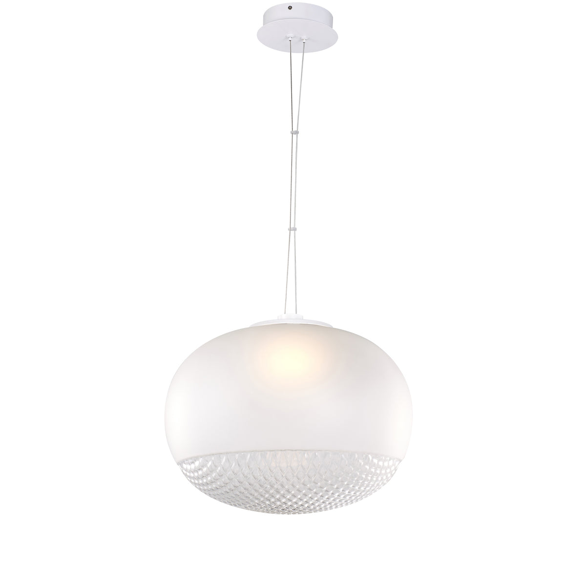 Pendente Leda Transparente e Branco 5W 3000K