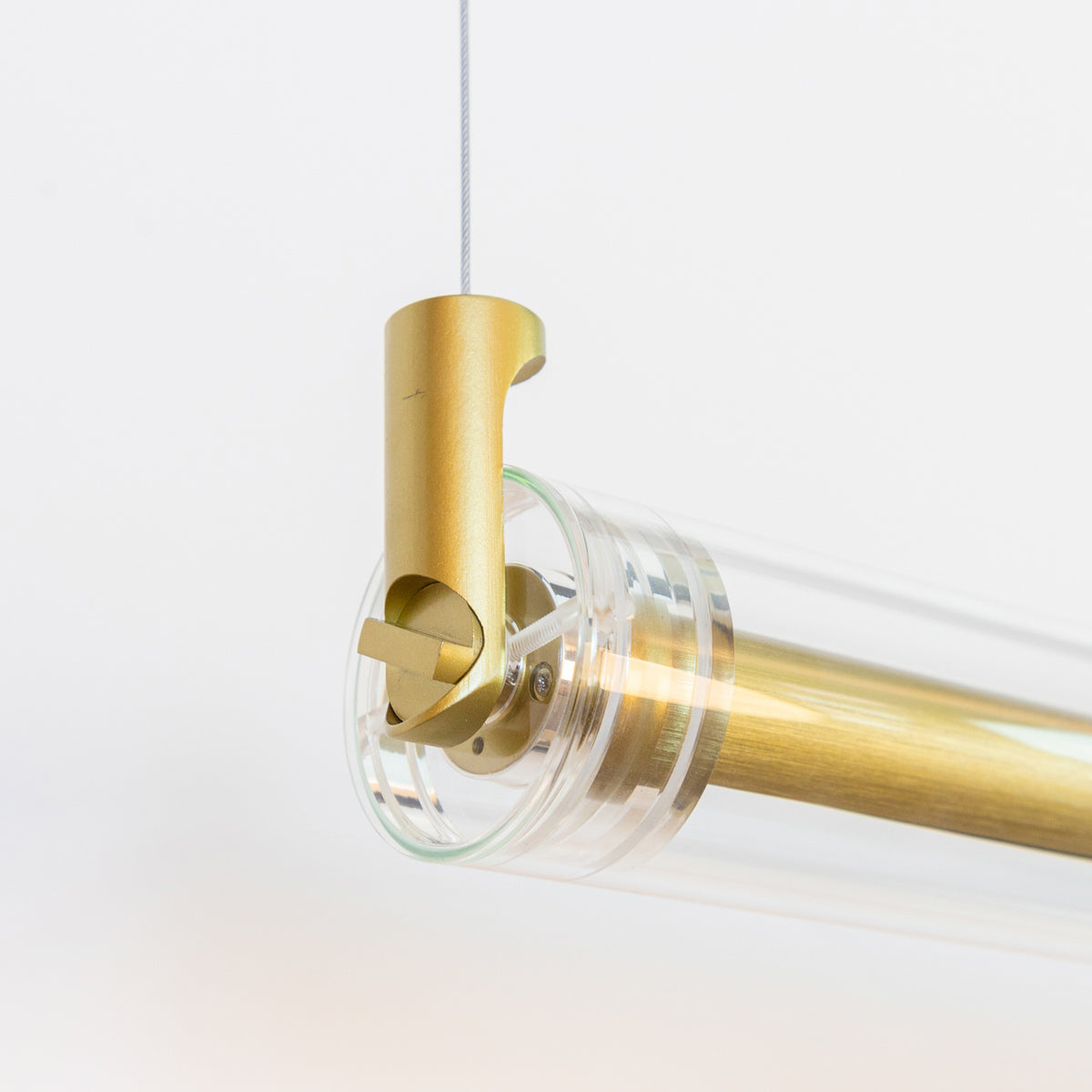Pendente Lloyd Transparente e Dourado 17W 2700K