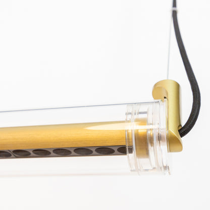Pendente Lloyd Transparente e Dourado 17W 2700K