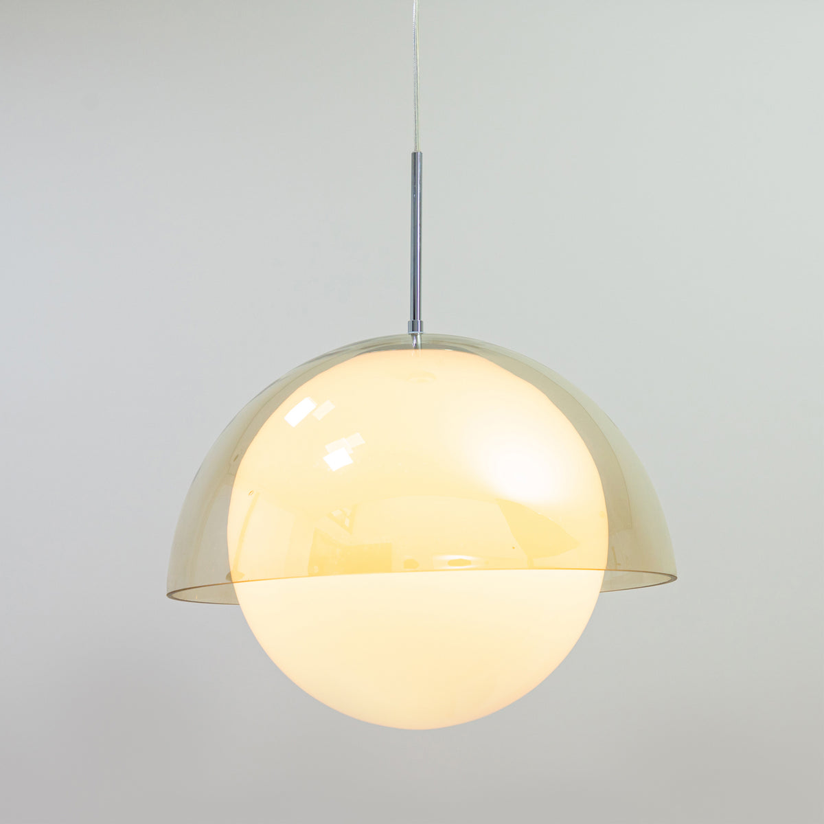 Pendente Malfatti Marrom e Opalino 1xE27