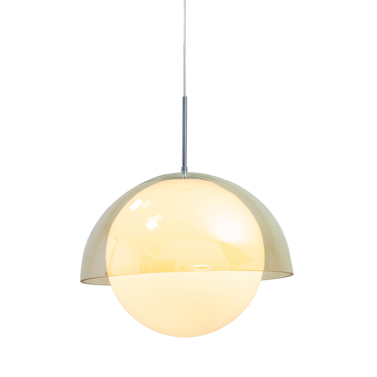 Pendente Malfatti Marrom e Opalino 1xE27
