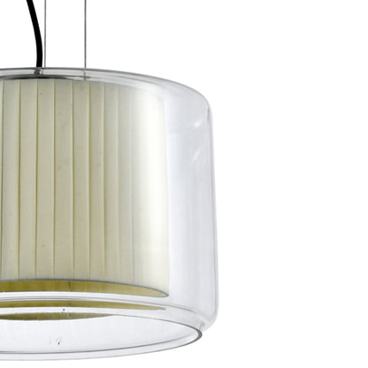 Pendente Malia Transparente e Bege 1xE27