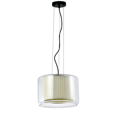 Pendente Malia Transparente e Bege 1xE27