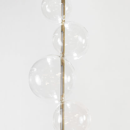 Luminária de Piso Coluna Zeep Transparente e Dourado 8W 2700K