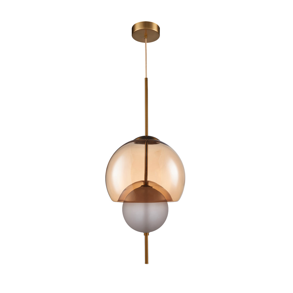 Pendente Perla Âmbar e Dourado 5W 2700K