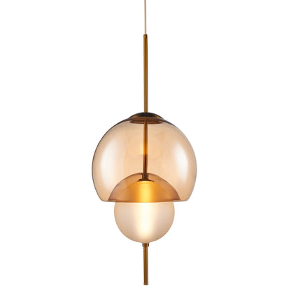 Pendente Perla Âmbar e Dourado 5W 2700K