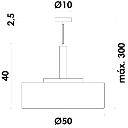 Pendente Spinner Marrom e Dourado 1xE27