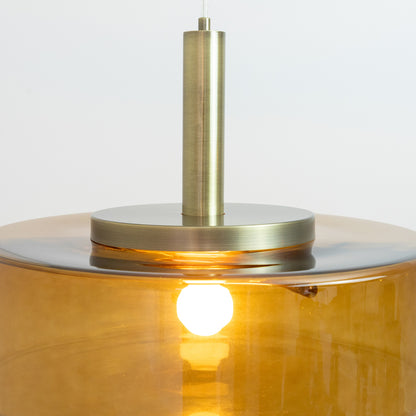 Pendente Spinner Marrom e Dourado 1xE27