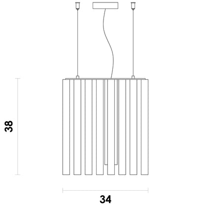Pendente Toble Âmbar e Preto 10W 2700K