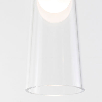 Pendente Windbell Transparente e Grafite 6W 3000K