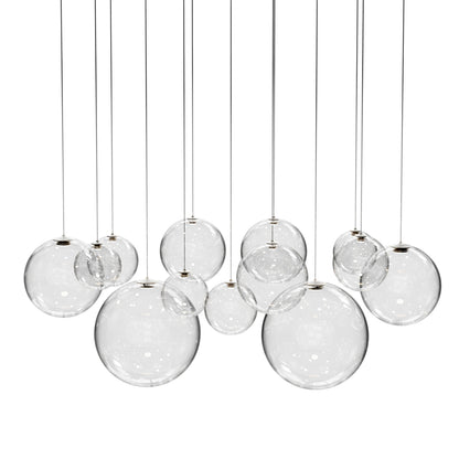 Pendente Yayoi Transparente e Niquelado 21W 2700K