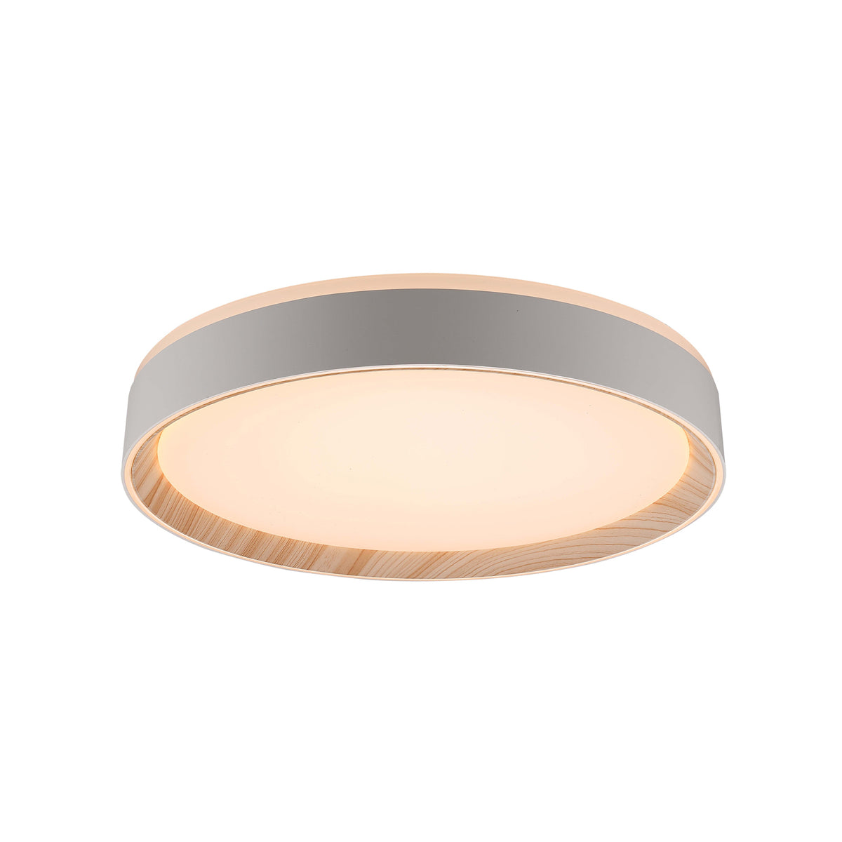 Plafon Chamfer Madeira e Branco 24W 3000K