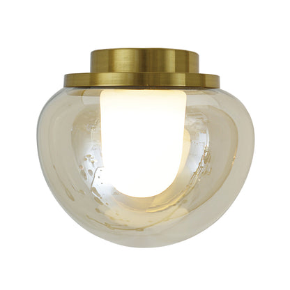 Plafon Ozo Âmbar e Dourado 8W 3000K