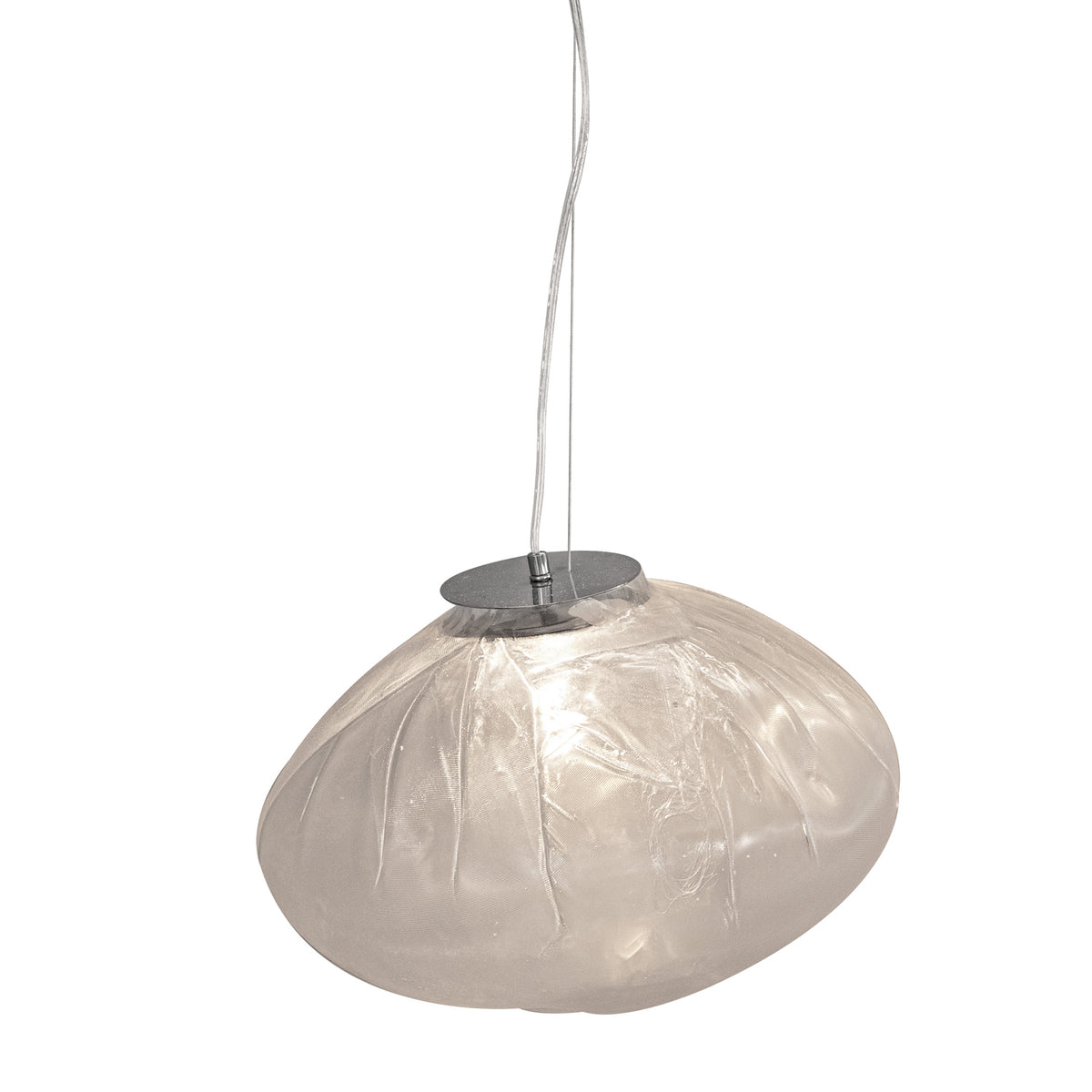 Pendente Flubber Transparente e Cromado G9
