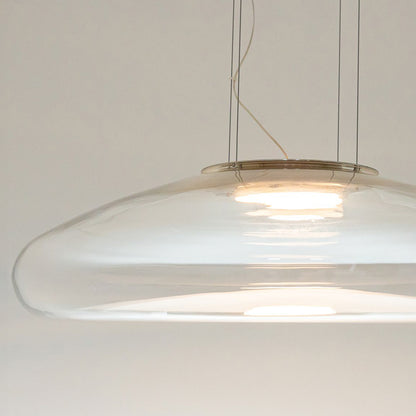 Pendente Mati Transparente e Níquel 18W 3000K