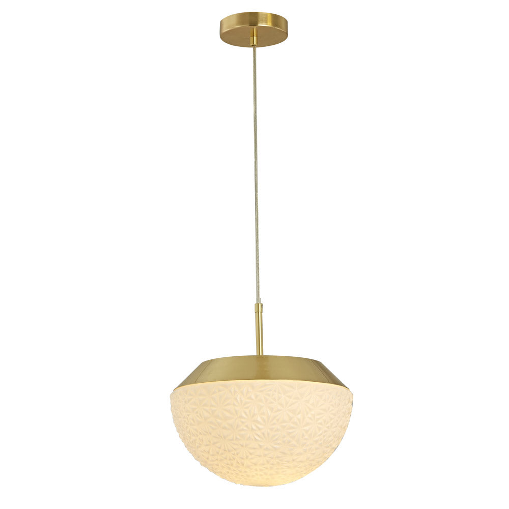 PENDENTE HOB OPALINO E DOURADO 1XE27
