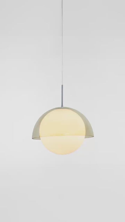 Pendente Malfatti Marrom e Opalino 1xE27