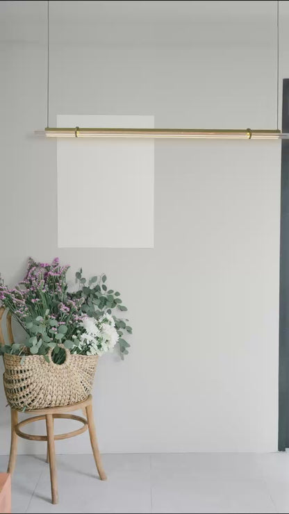 Pendente Prisma Dourado e Transparente 18W 3000K