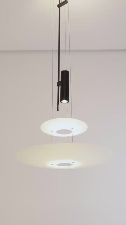 Pendente Gropius Branco e Preto 10W 2700K