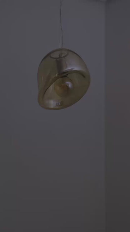 Abajur Miele Âmbar e Dourado 1xE27