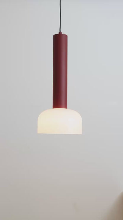 Pendente Stamp Vermelho e Branco 7W 3000K