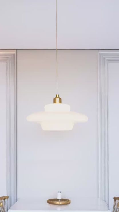 Pendente Oswald Branco e Dourado 1xE27