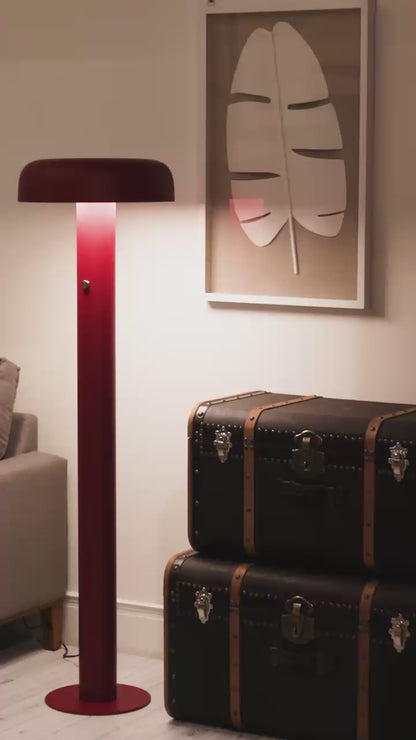 Luminária de Piso Coluna Fungi Bege 28W 3000K